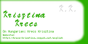 krisztina krecs business card